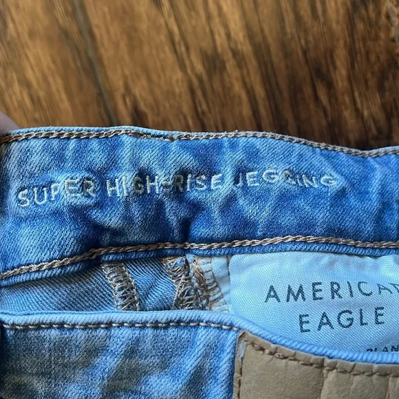 American Eagle super high waist jeggings, size 000 - Picture 4 of 7